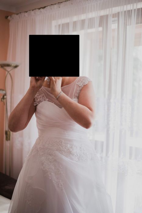 DO NEGOCJACJI Suknia ślubna sukienka Monica Loretti 40/42/44/46 welon