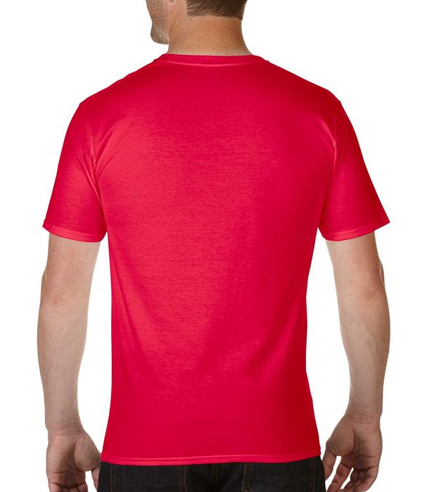 Koszulka damska GILDAN Premium V-neck czerwona XXL