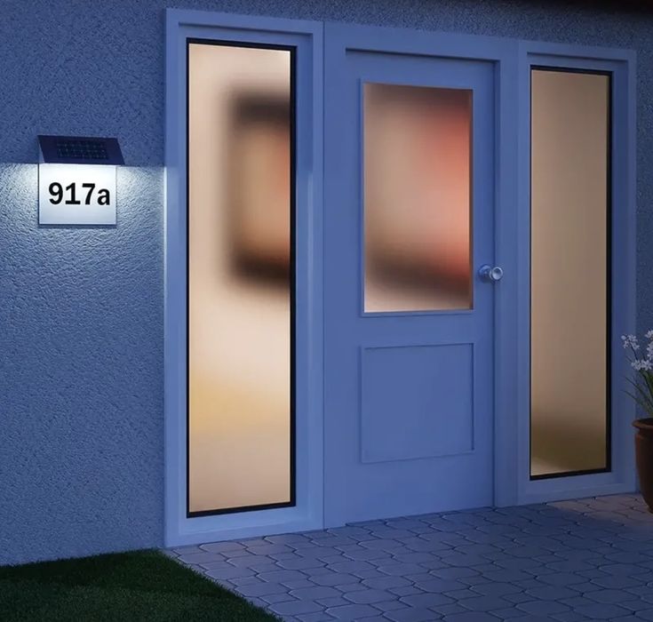 Solarny 4 Led światło numer domu