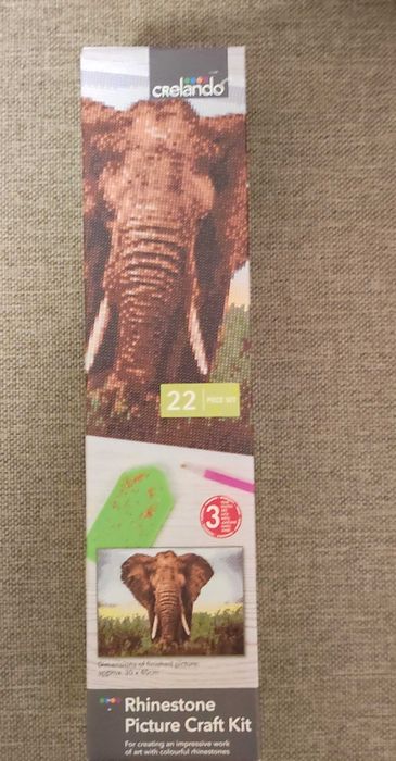 Zestaw diamond painting - słoń