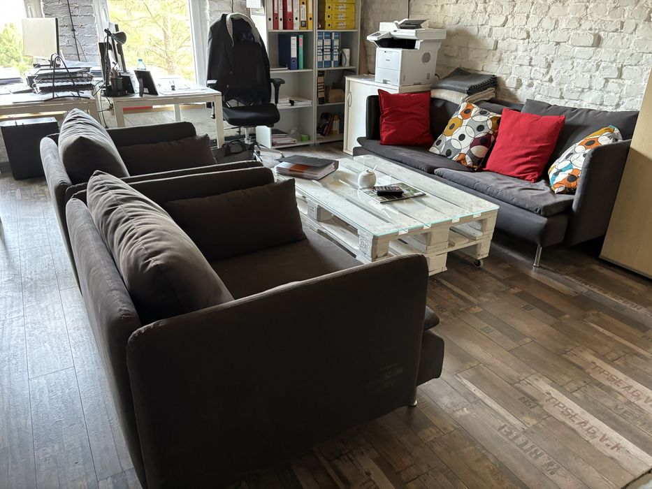 Kanapa Plus Dwa Fotele Styl Loft