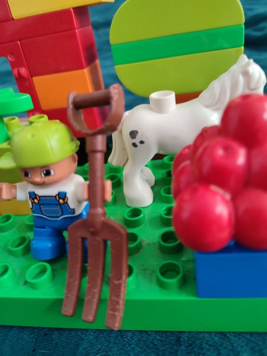 LEGO Duplo oryginalne rolnik, koń, koza, dom z pozostałymi klockami