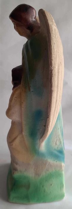 Anioł Opiekun Dzieci Stara Figurka Polichromia