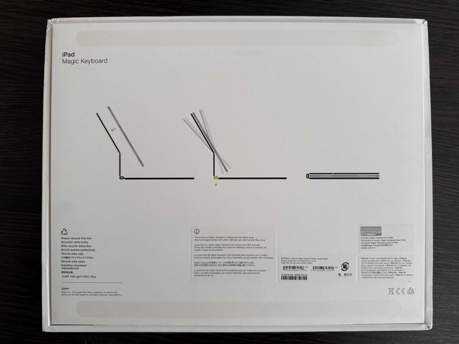 Magic Keyboard для iPad Air 13" / Pro 12.9" White (Модель A3340)