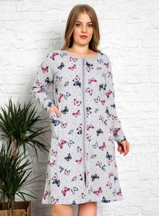 (XL) szlafrok podomka bawełna.100% motylki _48/50