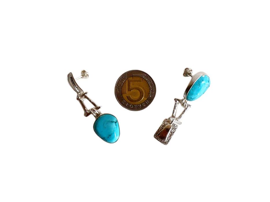 7396. Artystyczne z Turkusem w Srebrze.