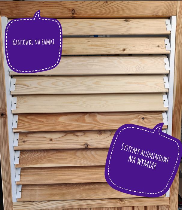 Shutters ruchome 20x95 mm | Modrzew sosna | Żaluzje drewniane