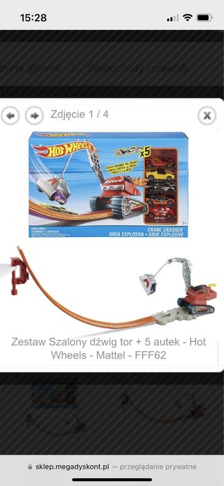 Hot wheels zestaw szalony dźwig