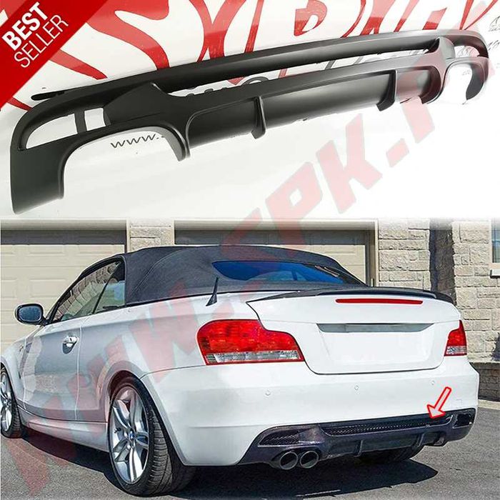 Difusor / Spoiler Traseiro BMW Serie 1 E82 / E88 Look M-Performance