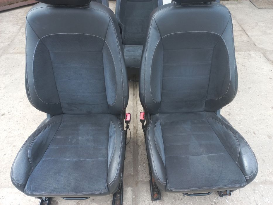 Fotele siedzenia ford galaxy s-max skóra z alcantarą
