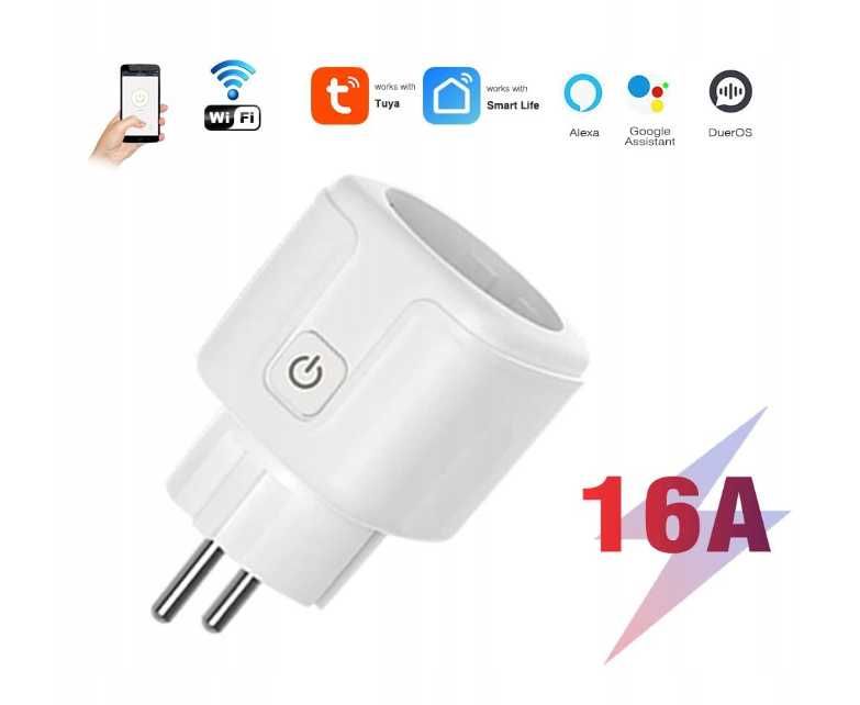 Inteligentna wtyczka wifi 16a z pomiarem prądu,smart home wifi ttst750