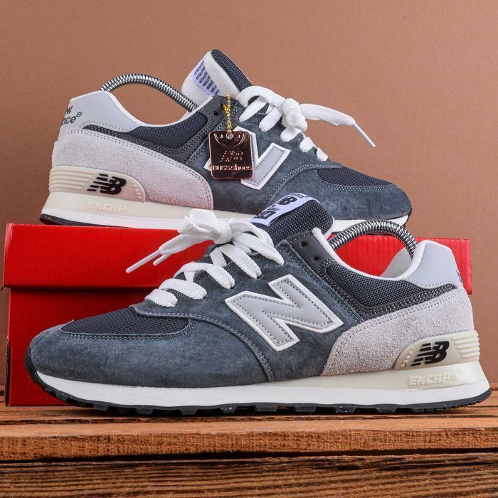 (1809) Кросівки New Balance 574 сірі з пісочним (41-46) NB nb нб