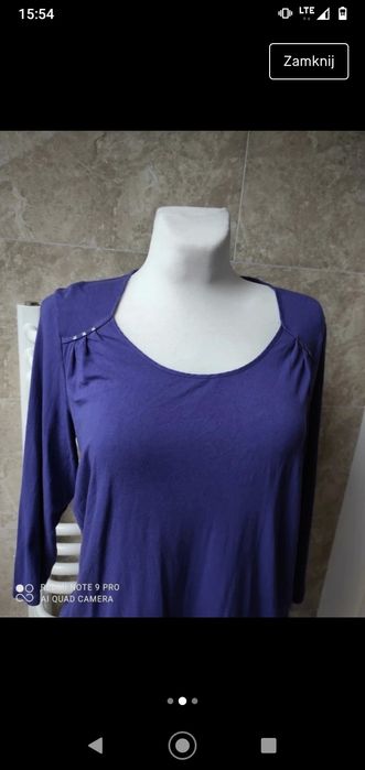 Fioletowa bluzka bluzeczka Marks & Spencer