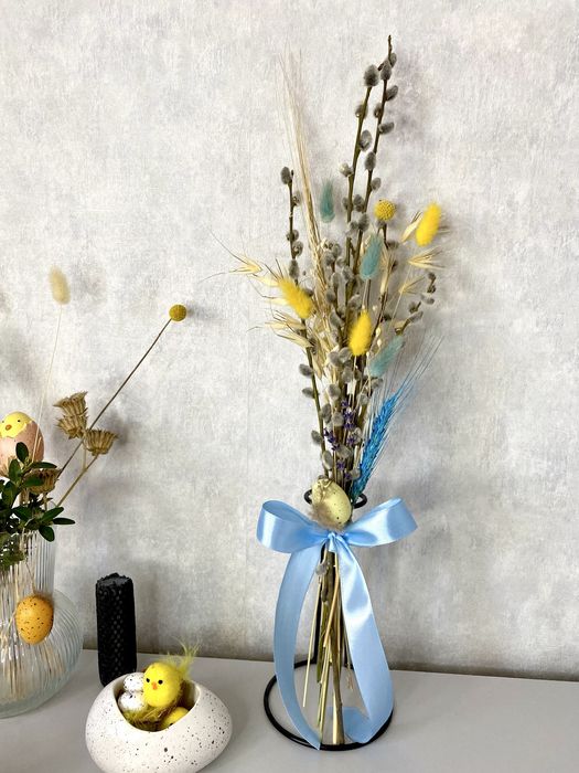 Букет на Вербну неділю Пасха Баська Вербові букети Сухоцвіти
