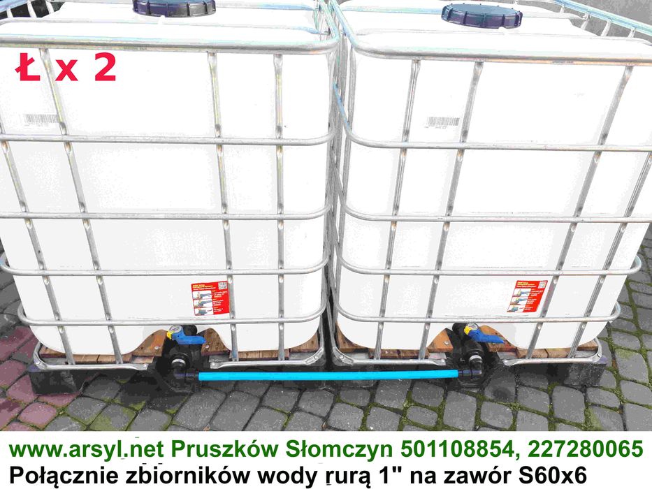 Mauzer 1000 l na wodę deszczową  Zbiornik na deszczówkę 1000l Pojemnik