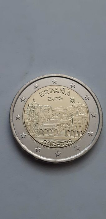 Hiszpania - 2 € 2023 - UNESCO - Stare Miasto Cáceres