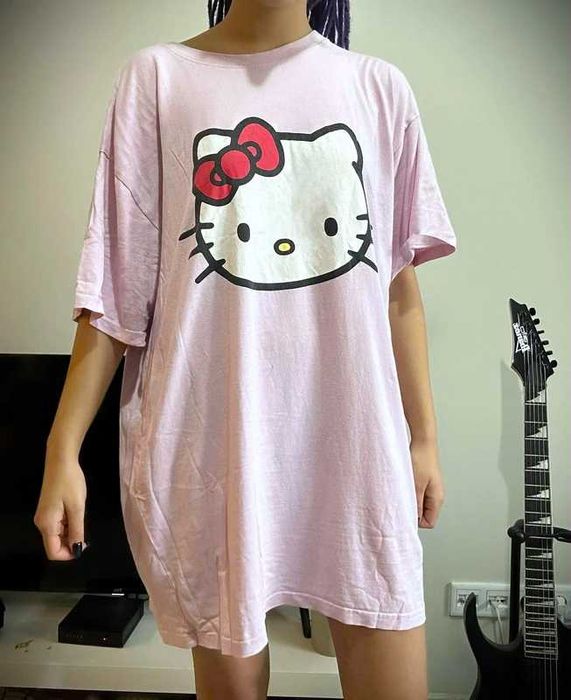 piżama hello kitty koszulka oversize sanrio kawaii  alternative