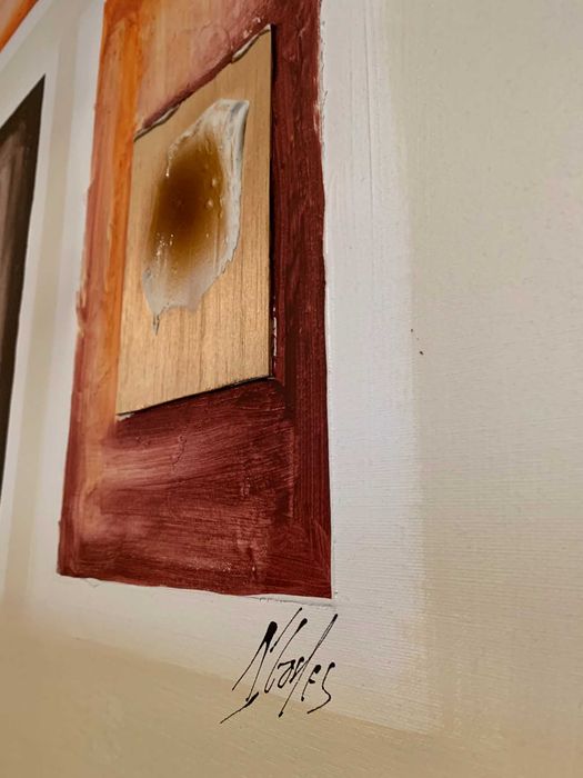 Quadro abstrato de grandes dimensões