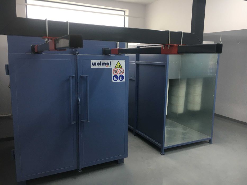 Zestaw do malowania felg WOLMAL piec kabina do lakierni proszkowej