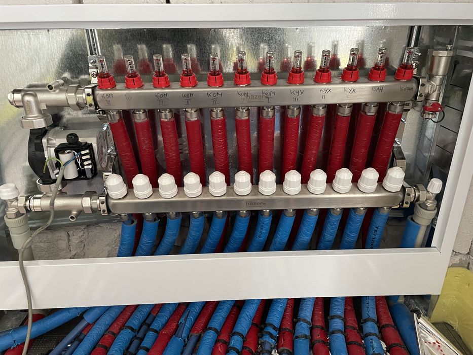 Монтаж водяного теплого пола!!