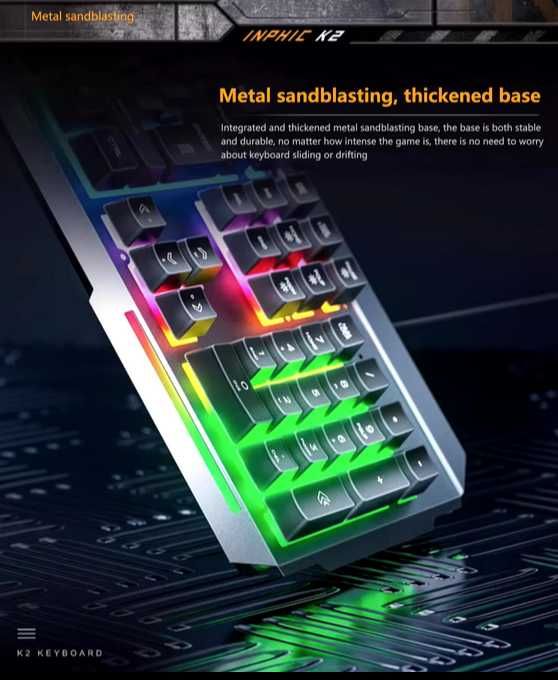 Teclado Inphic K2 Gaming Robusto de alta qualidade