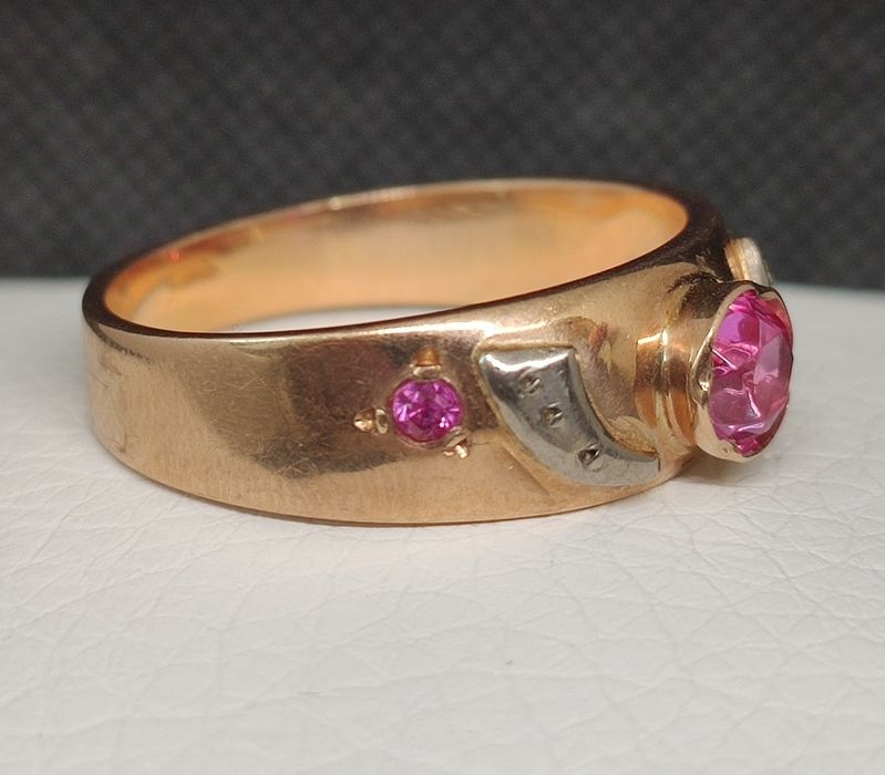 Кольцо золотое советское р18.5, вес 4.53