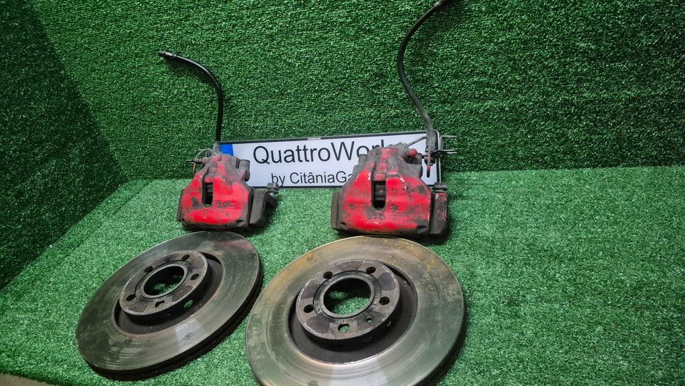 Travagem completa 312mm AUDI A4 B6 B7 8E discos pinças suportes original OEM em excelente estado