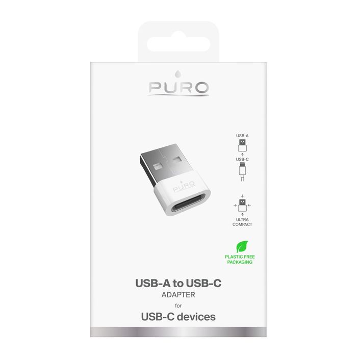 Adapter Puro USB-C - USB-A przejściówka - biały