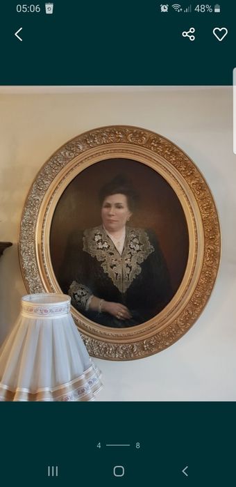 XIX w Portret i Rama Hrabiny Olej na Płótnie 1901 rok Sygnowany !!!