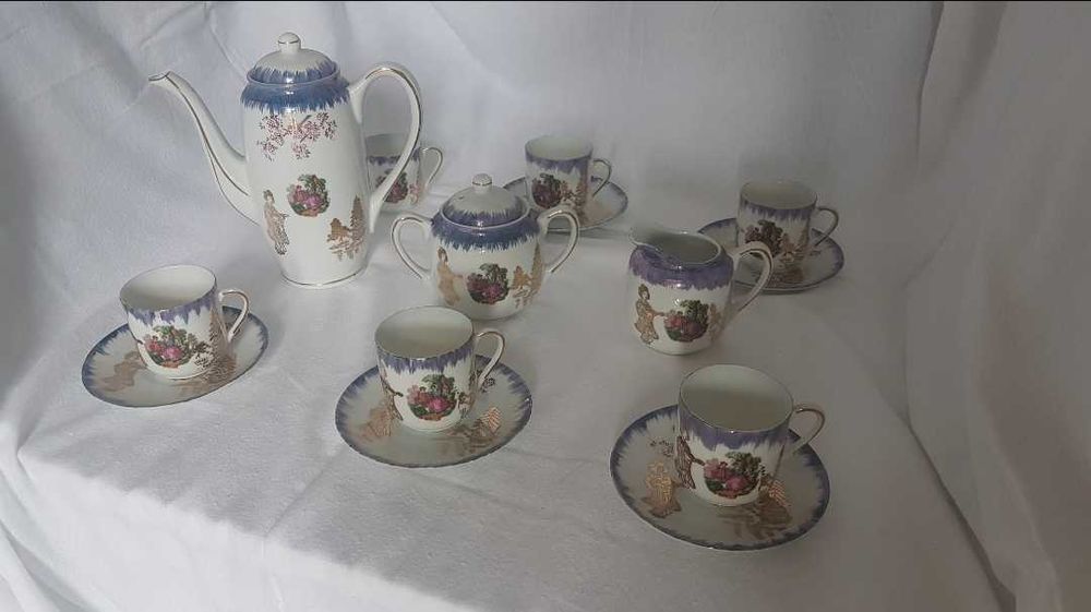 Conjunto café 9 peças louça Japonesa