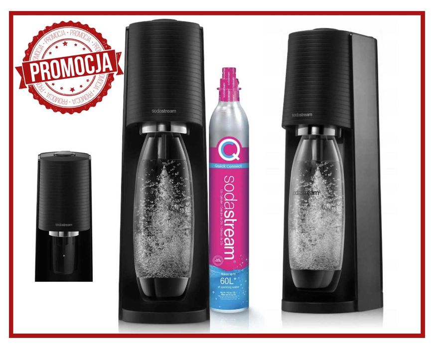 SATURATOR Sodastream Terra Czarny Do Wody Gazowanej Butelka (PROMOCJA)