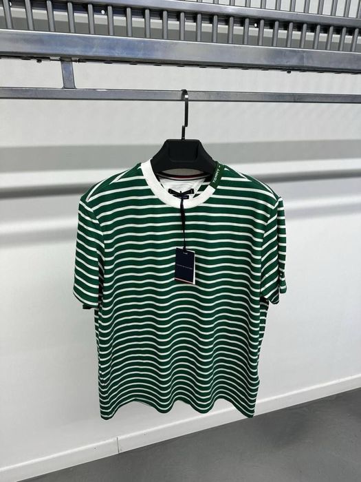Чоловіча футболка морячка футболка в полоску tommy hilfiger