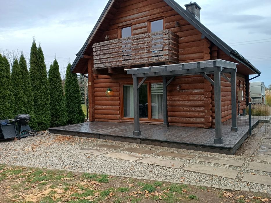 Taras drewniany, zadaszenie tarasu, altana, pergola