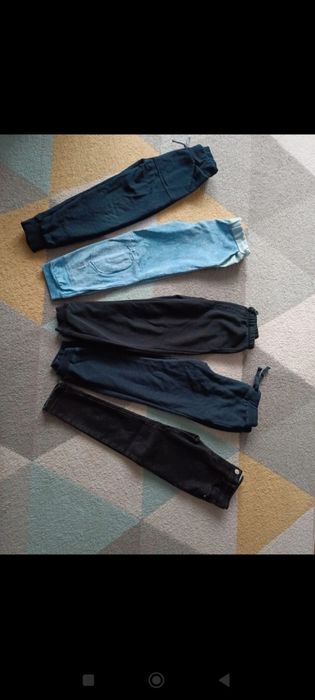 Paka spodnie dresowe jeans  122/128, 134/140