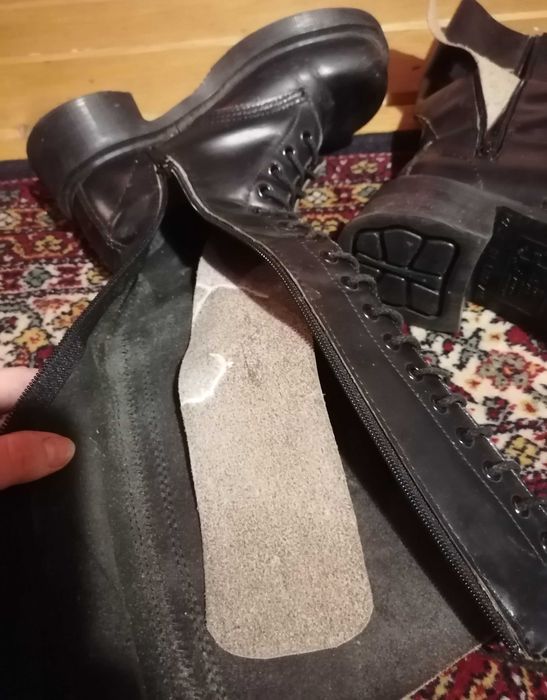 glany buty Dr. Martens Martensy długie, skórzane 22 22.5 czarne 35, 36