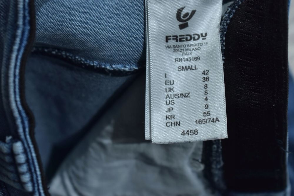 Freddy Black Spodnie Legginsy Jeansowe Distress S