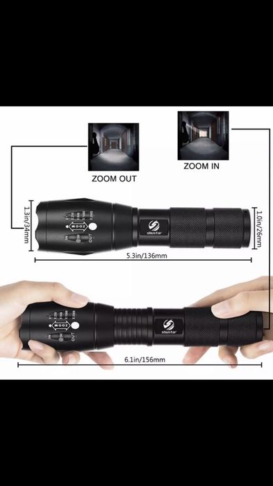 Продам НОВЫЙ светодиодный мощный фонарик Police pocketman с зумом