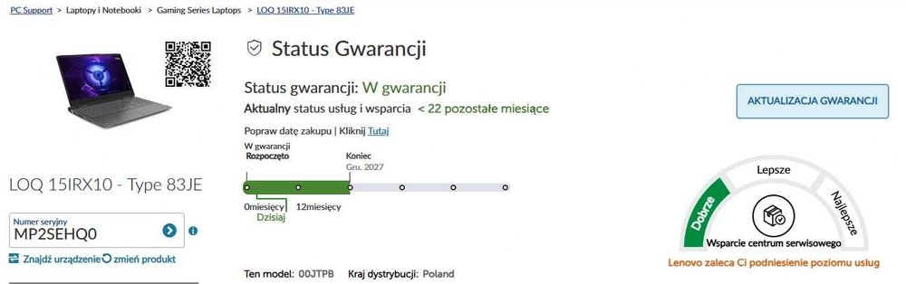 Laptop Lenovo LOQ i5 / RTX 5050 / 16GB / 512GB  Gwarancja 22 m-ce