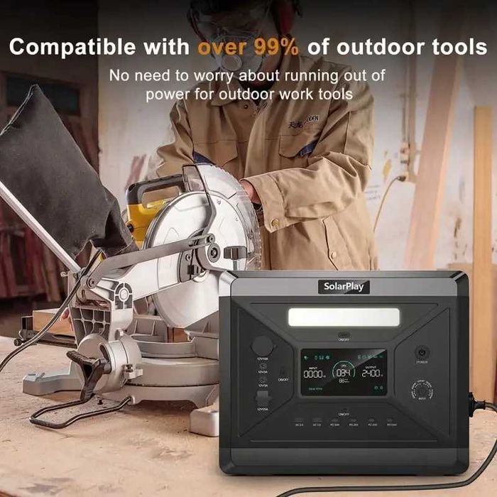 Портативная электростанция SolarPlay Q2501 2400 Вт/2160 Втч  LiFePO4