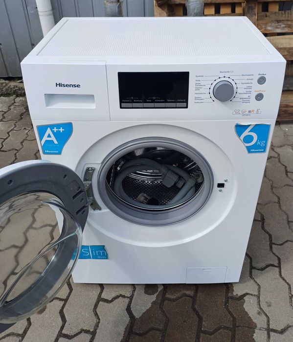 Узкая 45 см стиральная машина Hisense WFU6012 6 кг А++ б/у