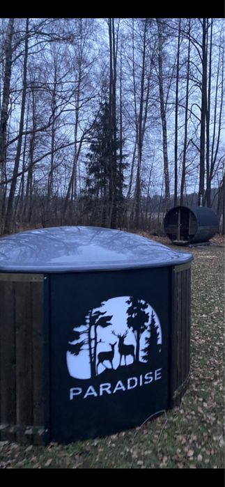 Domek CHIC -boho na Mazurach. Sauna i balia nad jeziorem