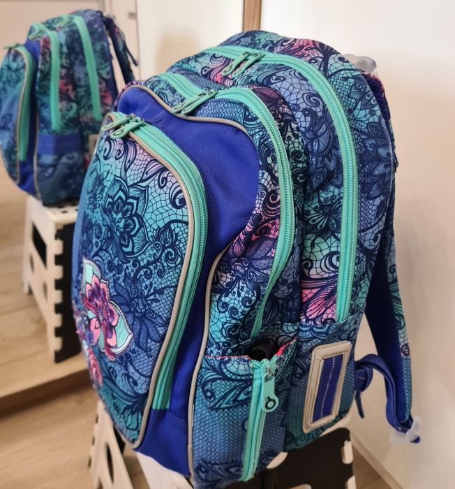 Plecak szkolny TOPGAL kl 1-3 Tornister niebieski habrowy turkus cool