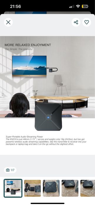 Receptor Emisor / Receptor Bluetooth 4.2 transmissor áudio KN319 -Novo