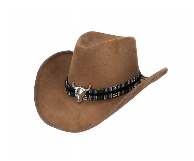 Kapelusz Kowbojski Django Brązowy Rodeo Przebranie Strój Party