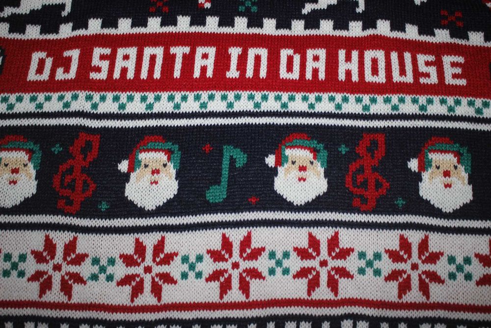 Colete de malha - Natal Christmas - "Dj Santa in da house" - M - NOVO