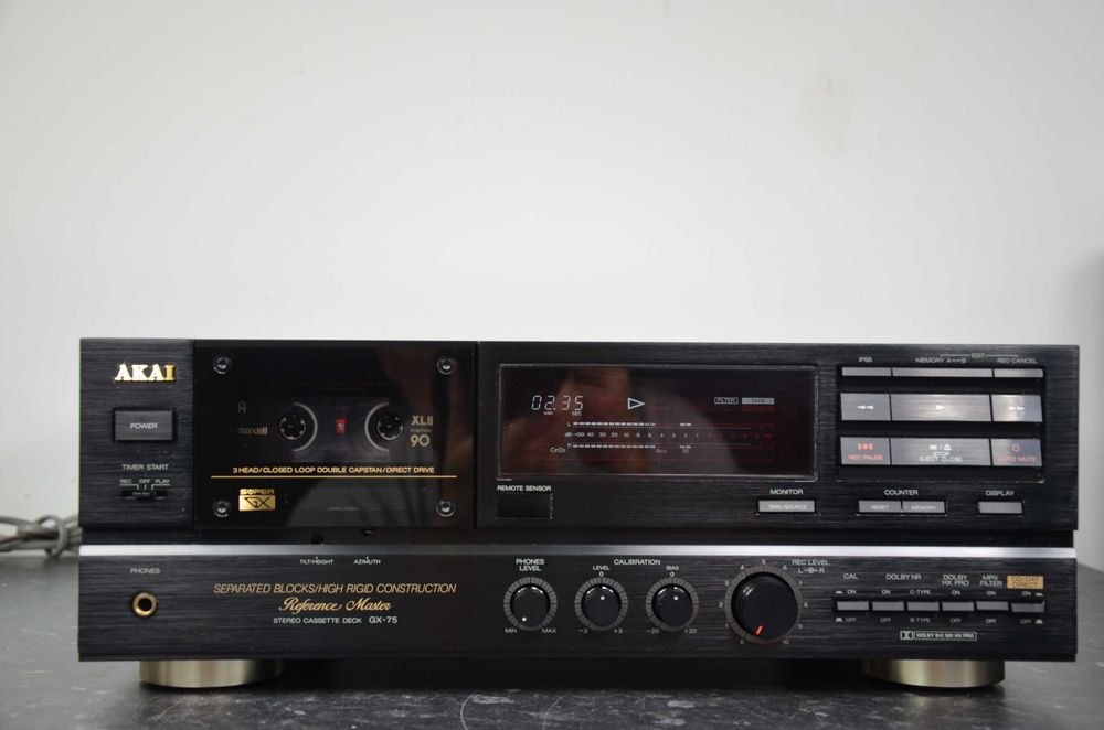 Magnetofon kasetowy Akai GX-75 czarny oryginał okazja