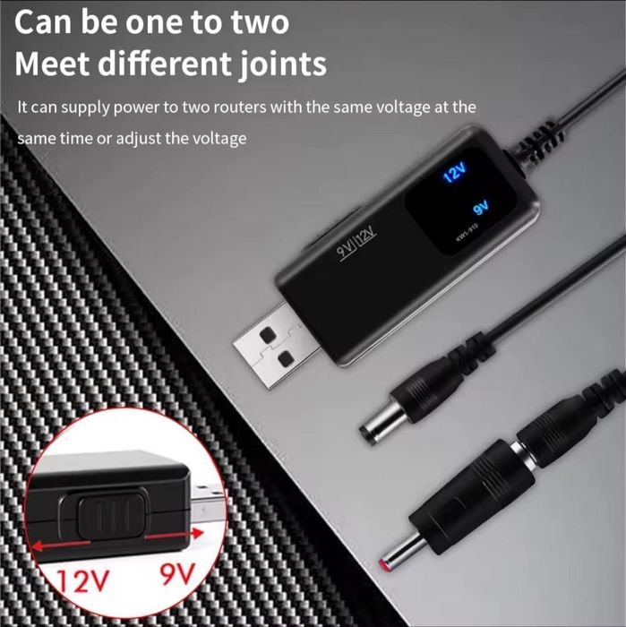 Переходник Питания 9–12 V Для Роутеров Wi-Fi Устройств Маршрутизатор