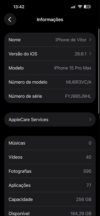 Iphone 15 pro max 256gb