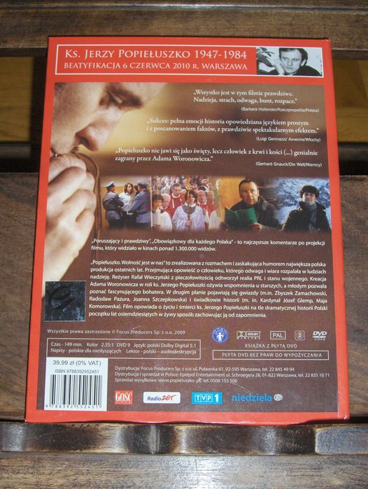 DVD Popiełuszko. Wolność jest w nas