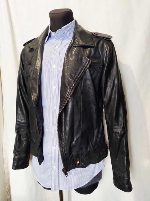 Куртка, косуха кожаная мужская Superdry р. М.
